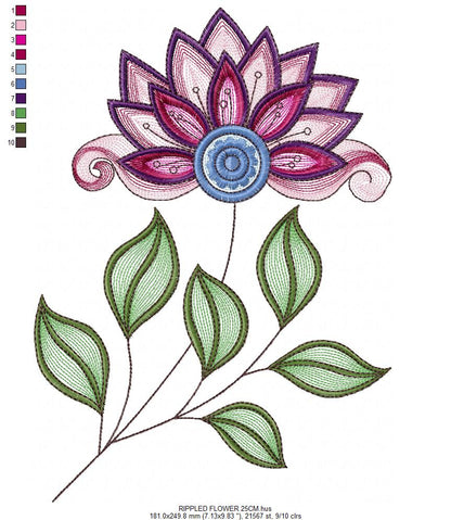 Flowers embroidery designs - Rippled Flower embroidery design machine embroidery pattern - Lily embroidery file - floral embroidery Lillies