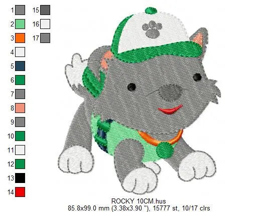 Paw Patrol embroidery designs - Baby boy embroidery design machine embroidery pattern - Zuma Chase Rubble Skye Marshall Ryder Rocky Marcia Embroidery