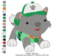 Cargar imagen en el visor de la galería, Paw Patrol embroidery designs - Baby boy embroidery design machine embroidery pattern - Zuma Chase Rubble Skye Marshall Ryder Rocky
