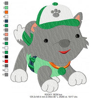 Laden Sie das Bild in den Galerie-Viewer, Paw Patrol embroidery designs - Baby boy embroidery design machine embroidery pattern - Zuma Chase Rubble Skye Marshall Ryder Rocky
