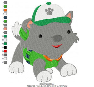 Paw Patrol embroidery designs - Baby boy embroidery design machine embroidery pattern - Zuma Chase Rubble Skye Marshall Ryder Rocky