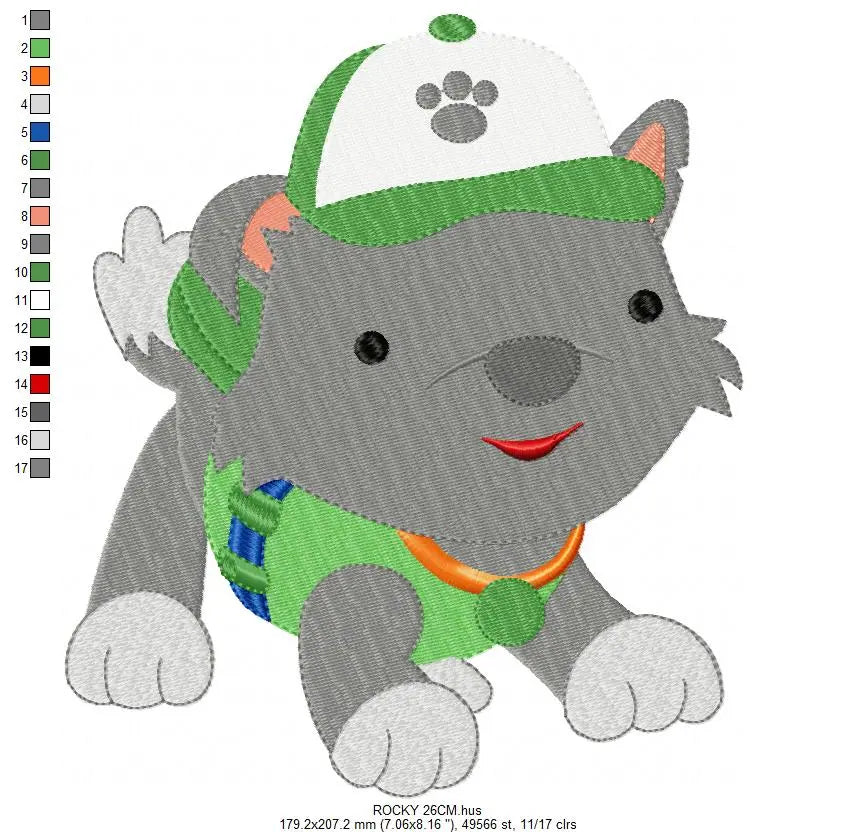 Paw Patrol embroidery designs - Baby boy embroidery design machine embroidery pattern - Zuma Chase Rubble Skye Marshall Ryder Rocky Marcia Embroidery