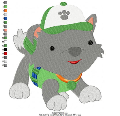 Paw Patrol embroidery designs - Baby boy embroidery design machine embroidery pattern - Zuma Chase Rubble Skye Marshall Ryder Rocky Marcia Embroidery