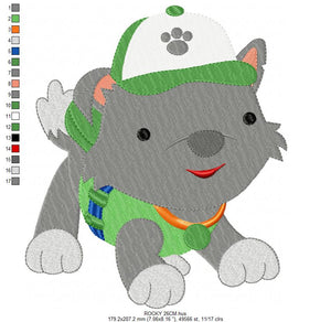 Paw Patrol embroidery designs - Baby boy embroidery design machine embroidery pattern - Zuma Chase Rubble Skye Marshall Ryder Rocky