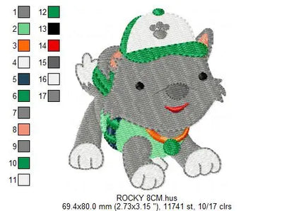 Paw Patrol embroidery designs - Baby boy embroidery design machine embroidery pattern - Zuma Chase Rubble Skye Marshall Ryder Rocky Marcia Embroidery