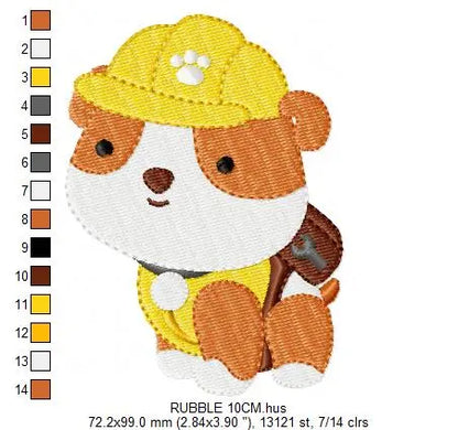 Paw Patrol embroidery designs - Baby boy embroidery design machine embroidery pattern - Zuma Chase Rubble Skye Marshall Ryder Rocky Marcia Embroidery