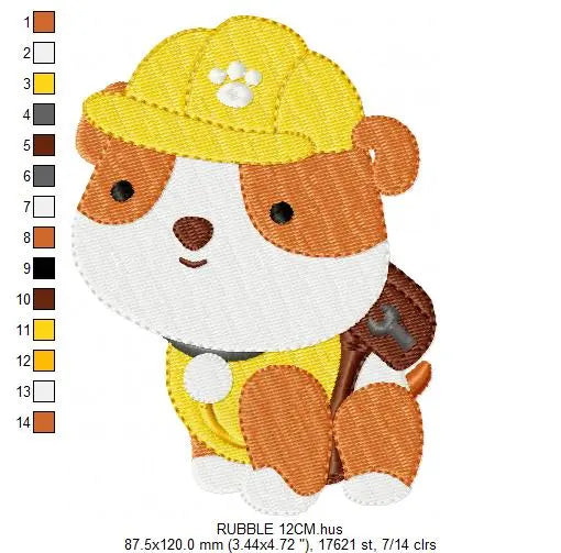 Paw Patrol embroidery designs - Baby boy embroidery design machine embroidery pattern - Zuma Chase Rubble Skye Marshall Ryder Rocky Marcia Embroidery