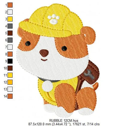 Paw Patrol embroidery designs - Baby boy embroidery design machine embroidery pattern - Zuma Chase Rubble Skye Marshall Ryder Rocky Marcia Embroidery