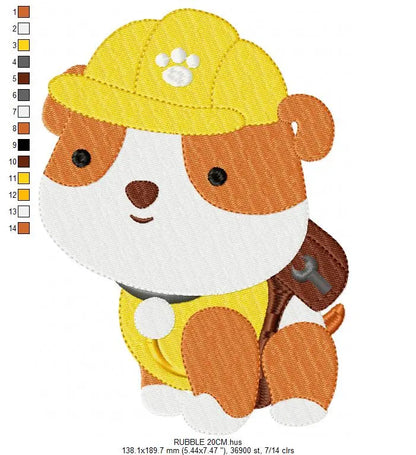 Paw Patrol embroidery designs - Baby boy embroidery design machine embroidery pattern - Zuma Chase Rubble Skye Marshall Ryder Rocky Marcia Embroidery