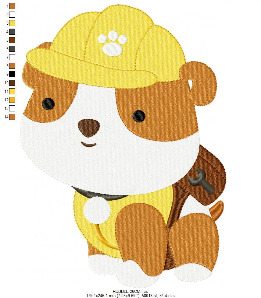 Paw Patrol embroidery designs - Baby boy embroidery design machine embroidery pattern - Zuma Chase Rubble Skye Marshall Ryder Rocky Marcia Embroidery