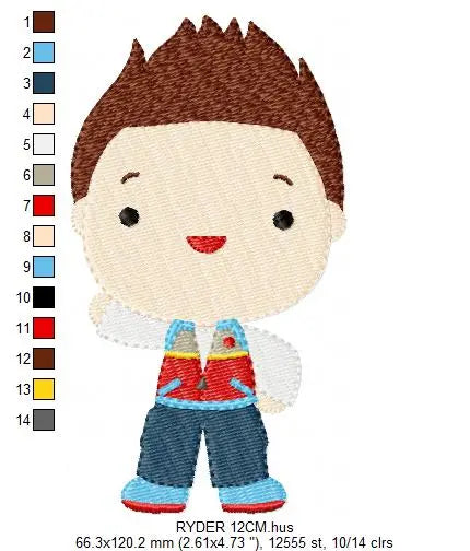 Paw Patrol embroidery designs - Baby boy embroidery design machine embroidery pattern - Zuma Chase Rubble Skye Marshall Ryder Rocky Marcia Embroidery