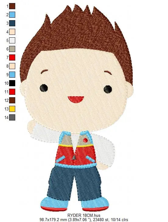 Paw Patrol embroidery designs - Baby boy embroidery design machine embroidery pattern - Zuma Chase Rubble Skye Marshall Ryder Rocky Marcia Embroidery