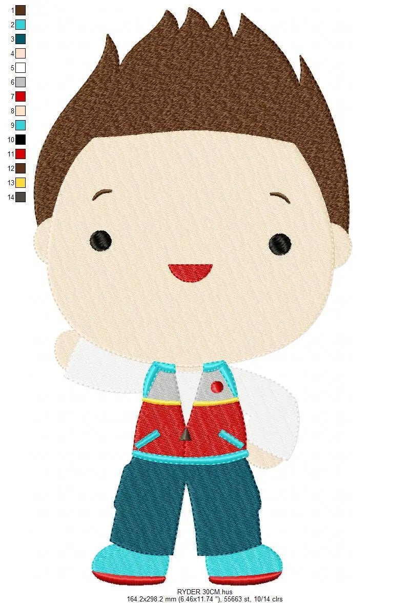 Paw Patrol embroidery designs - Baby boy embroidery design machine embroidery pattern - Zuma Chase Rubble Skye Marshall Ryder Rocky Marcia Embroidery