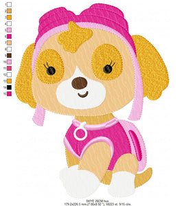 Paw Patrol embroidery designs - Baby boy embroidery design machine embroidery pattern - Zuma Chase Rubble Skye Marshall Ryder Rocky