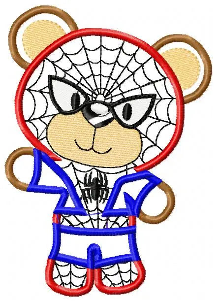 Hero Bear embroidery design machine embroidery pattern - Superman, Captain America, Spiderman, Batman, Green Lantern, Thor,  Flash,  Marvel Marcia Embroidery