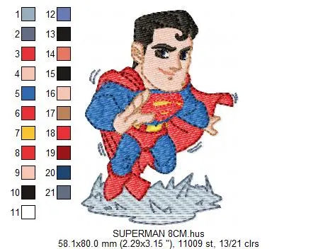Superman embroidery design machine embroidery pattern Marcia Embroidery