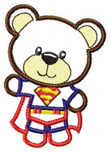 Cargar imagen en el visor de la galería, Hero Bear embroidery design machine embroidery pattern - Superman, Captain America, Spiderman, Batman, Green Lantern, Thor,  Flash,  Marvel
