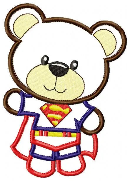 Hero Bear embroidery design machine embroidery pattern - Superman, Captain America, Spiderman, Batman, Green Lantern, Thor,  Flash,  Marvel Marcia Embroidery
