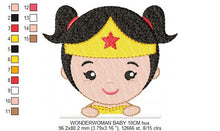 Laden Sie das Bild in den Galerie-Viewer, Wonder Woman embroidery design machine embroidery pattern
