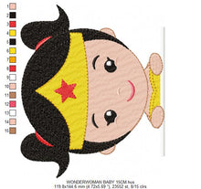 Laden Sie das Bild in den Galerie-Viewer, Wonder Woman embroidery design machine embroidery pattern
