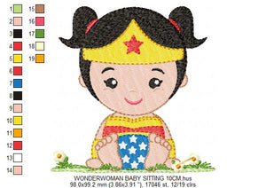 Wonder Woman embroidery design machine embroidery pattern