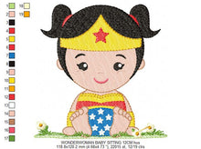 Cargar imagen en el visor de la galería, Wonder Woman embroidery design machine embroidery pattern
