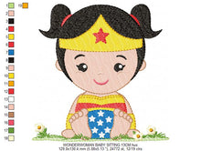 Laden Sie das Bild in den Galerie-Viewer, Wonder Woman embroidery design machine embroidery pattern
