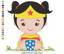 Laden Sie das Bild in den Galerie-Viewer, Wonder Woman embroidery design machine embroidery pattern
