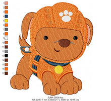 Cargar imagen en el visor de la galería, Paw Patrol embroidery designs - Baby boy embroidery design machine embroidery pattern - Zuma Chase Rubble Skye Marshall Ryder Rocky
