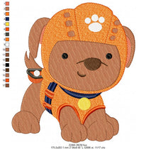 Cargar imagen en el visor de la galería, Paw Patrol embroidery designs - Baby boy embroidery design machine embroidery pattern - Zuma Chase Rubble Skye Marshall Ryder Rocky
