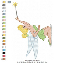 Load image into Gallery viewer, Tinkerbell embroidery design machine embroidery pattern
