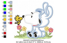 Cargar imagen en el visor de la galería, Snoopy embroidery design machine embroidery pattern
