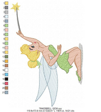 Load image into Gallery viewer, Tinkerbell embroidery design machine embroidery pattern
