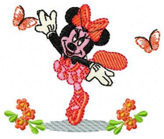 Minnie embroidery design machine embroidery pattern