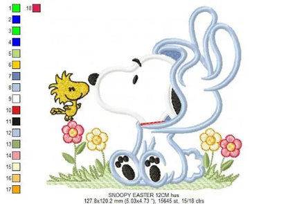 Snoopy embroidery design machine embroidery pattern Marcia Embroidery