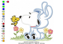 Laden Sie das Bild in den Galerie-Viewer, Snoopy embroidery design machine embroidery pattern
