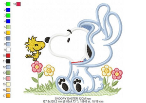 Snoopy embroidery design machine embroidery pattern