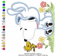 Laden Sie das Bild in den Galerie-Viewer, Snoopy embroidery design machine embroidery pattern
