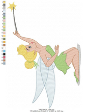 Load image into Gallery viewer, Tinkerbell embroidery design machine embroidery pattern
