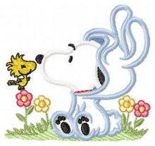 Cargar imagen en el visor de la galería, Snoopy embroidery design machine embroidery pattern
