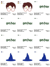 Laden Sie das Bild in den Galerie-Viewer, Harry Potter set embroidery design machine embroidery pattern
