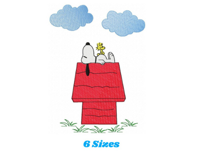 Snoopy embroidery design machine embroidery pattern