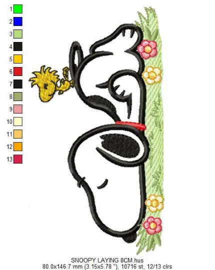 Snoopy embroidery design machine embroidery pattern Marcia Embroidery