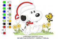 Cargar imagen en el visor de la galería, Xmas Snoopy embroidery design machine embroidery pattern
