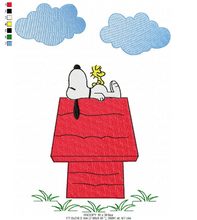 Load image into Gallery viewer, Snoopy embroidery design machine embroidery pattern
