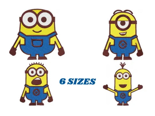 Minion set embroidery design machine embroidery pattern Marcia Embroidery
