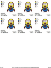 Cargar imagen en el visor de la galería, Minion set embroidery design machine embroidery pattern
