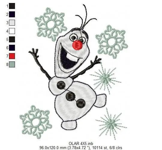Olaf embroidery design machine embroidery pattern Marcia Embroidery