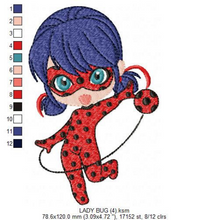 Cargar imagen en el visor de la galería, Ladybug embroidery design machine embroidery pattern
