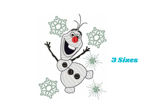 Olaf embroidery design machine embroidery pattern